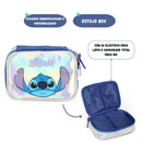 Estojo Box Stitch Holográfico Prata Infantil Escolar Juvenil Original Grande 100 Lápis Volta Aulas Ponto Criativo