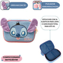 Estojo Box 3D Stitch Disney Escolar 36 Elásticos 100 Pens Volta Aulas Meninas Peluciado Organizador Ponto Criativo