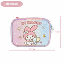 Kit Mochila De Costas e Estojo Box Amigos Da Hello Kitty My Melody Rosa Infantil Escolar Passeio Viagem