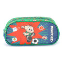 Kit Mochila De Costas e Estojo Simples Cebolinha Turma Da Mônica Escolar Infantil Estudos Passeio VIagem