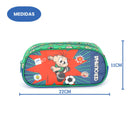 Kit Mochila De Costas e Estojo Simples Cebolinha Turma Da Mônica Escolar Infantil Estudos Passeio VIagem