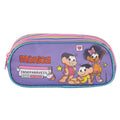 Estojo Simples Turma Da Mônica Magali Mônica Milena Vermelho Roxo 60 Pens Infantil Escolar Organizador Resistente