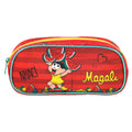 Estojo Simples Turma Da Mônica Magali Mônica Milena Vermelho Roxo 60 Pens Infantil Escolar Organizador Resistente