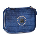 Estojo Box Rebecca Bonbon Com Organizador Escolar Meninas Cor Azul Jeans Clio Megalomania