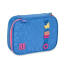 Kit Mochila Costas Rebecca Bonbon Azul Claro Lancheira Térmica Estojo Box Juvenil Escolar Feminino Meninas Chaveiro Clio Megalomania