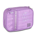 Kit Mochila Carrinho Holográfica Rebecca Bonbon Lilás Estojo Box Juvenil Escolar Feminino Meninas Clio Megalomania