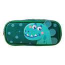 Necessaire Estojo Dinossauro Verde 3D Organização Viagem Presente Personalizada Menino Criança Juvenil Ponto Criativo