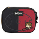 Kit Mochila De Costas e Estojo Box Preto 100 Pens Harry Potter Quadribol Volta As Aulas Estudos Passeio Viagem