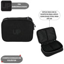 Estojo Box UP4YOU Escolar 36 Elástico 100 Pens Juvenil Volta Aulas Moderno Espaçoso Estudo Grande