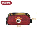 Kit Mochila De Costas e Estojo Duplo 60 Pens Harry Potter Hogwarts Express Juvenil Volta As Aulas Escolar