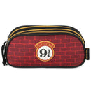 Kit Mochila De Costas e Estojo Duplo 60 Pens Harry Potter Hogwarts Express Juvenil Volta As Aulas Escolar