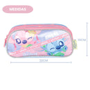 Kit Mochila De Costas e Estojo Duplo Stitch Angel Disney Infantil Escolar Lilo Stitch Volta As Aulas Estudos