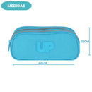 Estojo Duplo UP4YOU Escolar Juvenil 100 Pens Organizador Resistente Volta As Aulas Espaçosa Estudos
