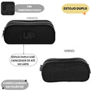 Estojo Duplo UP4YOU Escolar Juvenil 100 Pens Organizador Resistente Volta As Aulas Espaçosa Estudos
