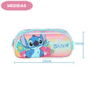 Kit Mochila De Costas e Estojo Simples Rosa Stitch Disney Escolar Infantil Volta As Aulas Meninas Estudos
