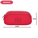 Estojo Duplo 100 Pens Luxcel Juvenil Rosa Escolar Up4you Organizador Volta Aulas Ponto Criativo
