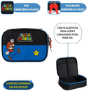 Estojo Box Super Mario Escolar 100 Pens Organizador 36 Elásticos Volta As Aulas Resistente Estudos