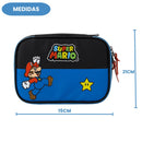 Estojo Box Super Mario Escolar 100 Pens Organizador 36 Elásticos Volta As Aulas Resistente Estudos