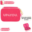 Estojo Box Escolar Up4You 100 Pens Juvenil Menina Espaçoso 36 Elásticos Moderno Organizador Grande Ponto Criativo
