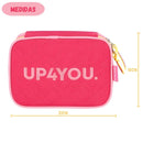 Estojo Box Escolar Up4You 100 Pens Juvenil Menina Espaçoso 36 Elásticos Moderno Organizador Grande Ponto Criativo