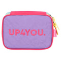Estojo Box Escolar Up4You 100 Pens Juvenil Menina Espaçoso 36 Elásticos Moderno Organizador Grande Ponto Criativo