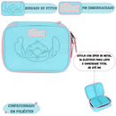 Estojo Box Stitch Disney Escolar Juvenil 100 Pens 36 Elástico Volta as Aulas Organizador Ponto Criativo