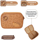Kit Mochila De Costas e Estojo Box Capivara Fofa UP4YOU Infantil Escolar Volta As Aulas Espaçosa