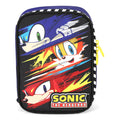 Estojo Box Sonic Azul Preto Escolar Gamer 100 Pens Organizador 36 Elástico Resistente Volta As Aulas