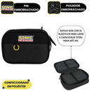 Estojo Box Sonic Escolar Juvenil Meninos 36 Elásticos 100 Pens Game Nintendo Volta as Aulas Estudo