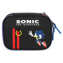 Estojo Box Sonic Preto 100 Pens 36 Elástico Escolar Volta as Aulas Game Juvenil Masculino Organizador