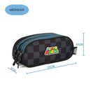 Estojo Triplo Super Mario Bros Infantil Escolar 60 Pens Nintendo Gamer Organizador Durável Estudos