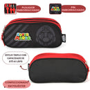 Kit Mochila De Costas e Estojo Triplo Super Mario Bros Nintendo Games Vermelho Escolar infantil  Volta As Aulas