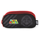 Estojo Triplo Super Mario Bros Infantil Escolar 60 Pens Nintendo Gamer Organizador Durável Estudos