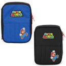 Estojo Box Super Mario Bros Azul Preto Escolar 100 Pens Organizador 36 Elásticos Volta As Aulas