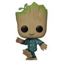 Boneco Funko Pop IAM GROOT GROOT IN ONESIE DANCING 1192 Brinquedo Coleção Groot Guardiões da Galáxia Presente Criança Megalomania