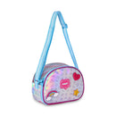 Kit Mochila de Carrinho Holográfica Mala Bolsa Lancheira Térmica Duas Alças Estojo Duplo Juvenil Meninas Escolar Clio Megalomania