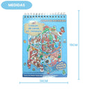 Caderno Coleção De Cenas Em Miniaturas 3D 8 Cenários C/ Pinça Adesivos Criativos Atividade Monte e Cole