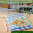 Caderno Coleção De Cenas Em Miniaturas 3D 8 Cenários C/ Pinça Adesivos Criativos Atividade Monte e Cole