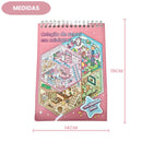 Caderno Coleção De Cenas Em Miniaturas 3D 8 Cenários C/ Pinça Adesivos Criativos Atividade Monte e Cole