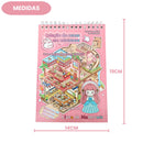 Caderno Coleção De Cenas Em Miniaturas 3D 8 Cenários C/ Pinça Adesivos Criativos Atividade Monte e Cole
