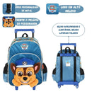 Mochila de Carrinho Infantil Patrulha Canina Chase Marshall Volta Aulas Escolar Passeio Criança Ponto Criativo