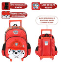 Mochila de Carrinho Infantil Patrulha Canina Chase Marshall Volta Aulas Escolar Passeio Criança Ponto Criativo