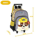 Mochila de Rodinha Patrulha Canina Skye Rubble Volta as Aulas Infantil Carrinho Criança Escolar Ponto Criativo