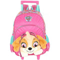 Mochila de Rodinha Patrulha Canina Skye Rubble Volta as Aulas Infantil Carrinho Criança Escolar Ponto Criativo