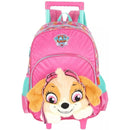 Mochila de Rodinha Patrulha Canina Skye Rubble Volta as Aulas Infantil Carrinho Criança Escolar Ponto Criativo
