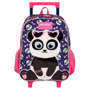 Mochila de Rodinhas Infantil Urso Panda Marrom Escola Meninas Passeio Creche Criança Volta Aulas Ponto Criativo