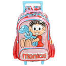 Mochila de Rodinha Infantil Turma da Mônica Magali Carrinho Volta as Aulas Menina Criança Escolar IC41346MN Ponto Criativo