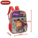 Mochila de Costas Escolar Infantil Feminina Masha e Urso - Luxcel