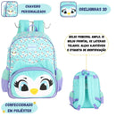 Mochila Costas Coala Coruja Meninas Escolar Fofo Pelúcia Violeta Verde Infantil Juvenil Grande Ponto Criativo