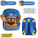 Mochila De Costas Chase Patrulha Canina Plush Azul Escolar Infantil Meninos Volta As Aulas Passeio Viagem Estudos